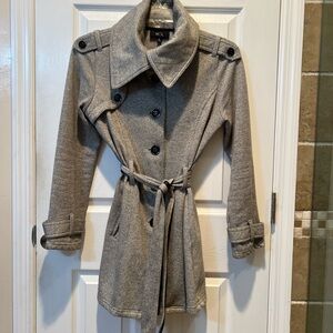 BCX Women's Classic Gray Belted Trench Coat